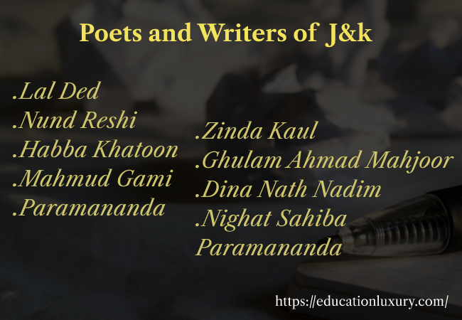 Writers and Poets of Jammu and Kashmir - Education Luxury